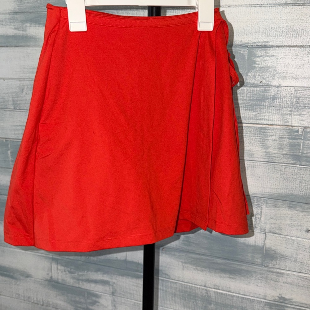 Girlfriend Collective Skort Womens red orange Wrap Athletic Skirt Shorts